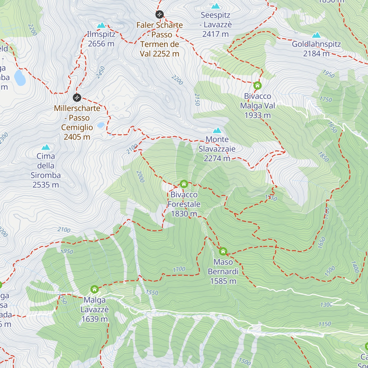 Bivacco Forestale map