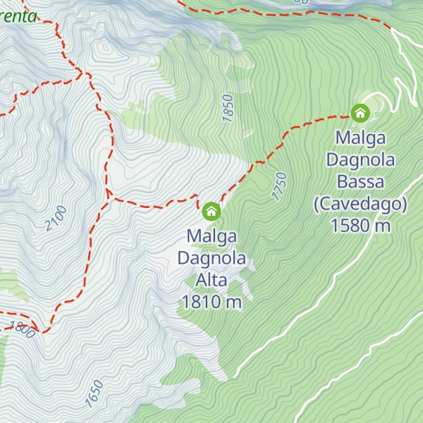 Map of Malga Dagnola Alta