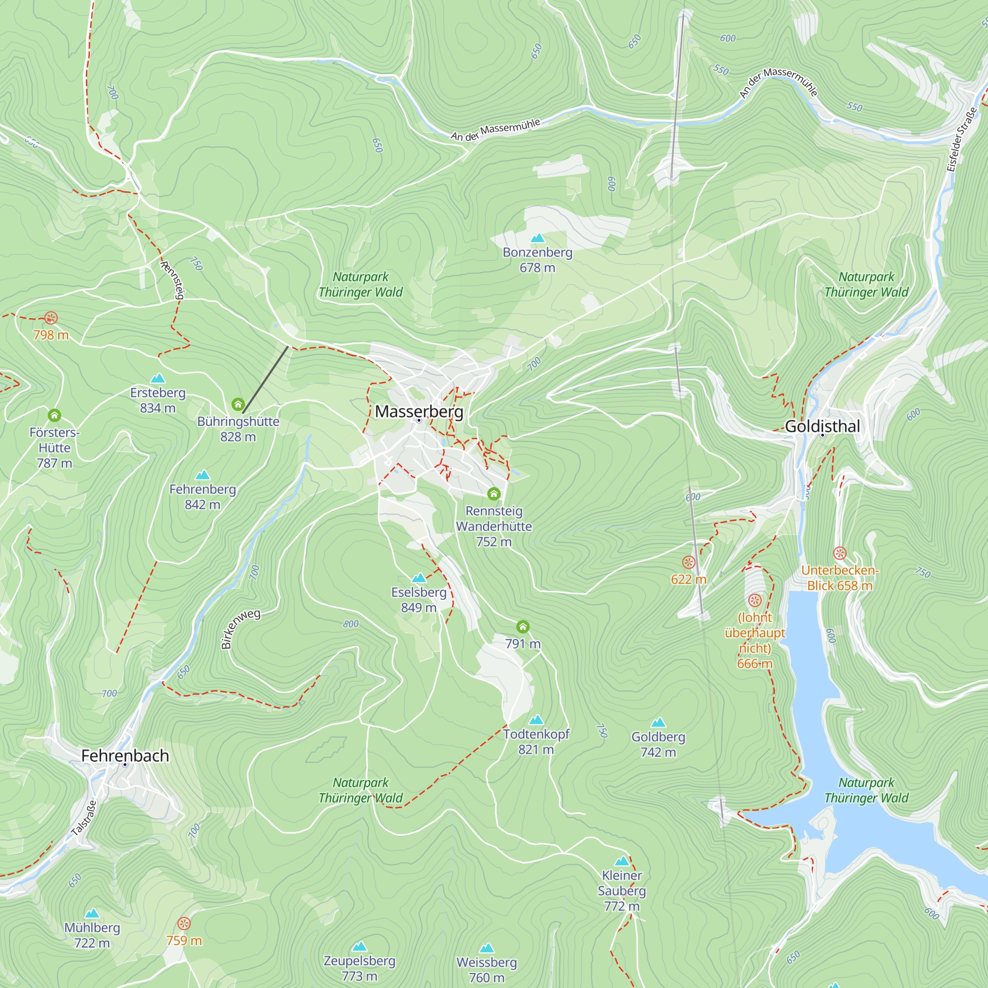 Rennsteig Wanderhütte map