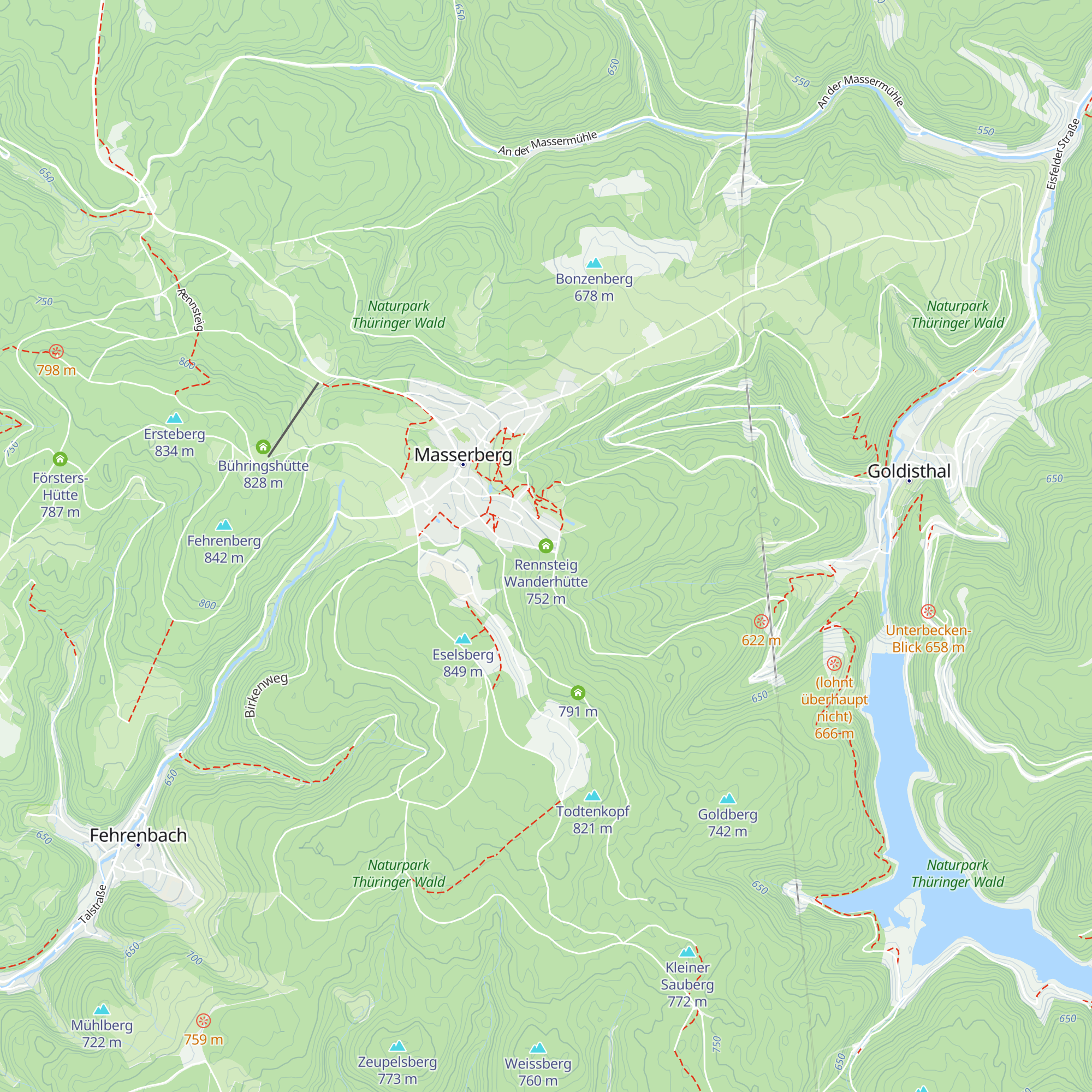 Rennsteig Wanderhütte map