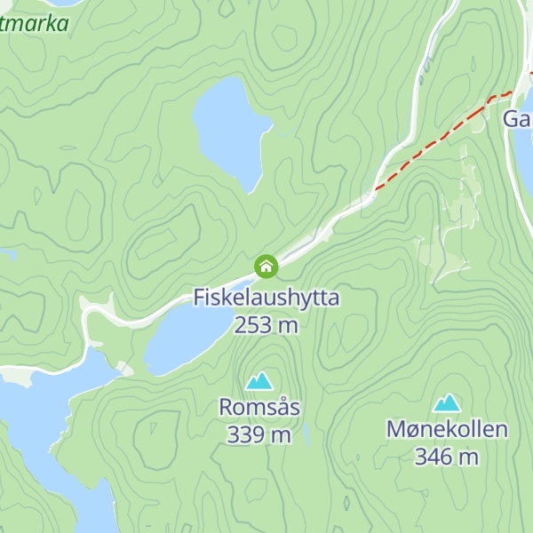 Map of Fiskelaushytta