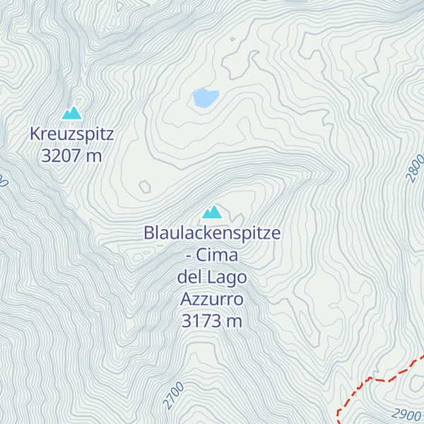 Map of Blaulackenspitze - Cima del Lago Azzurro