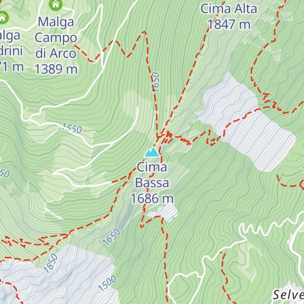 Map of Cima Bassa