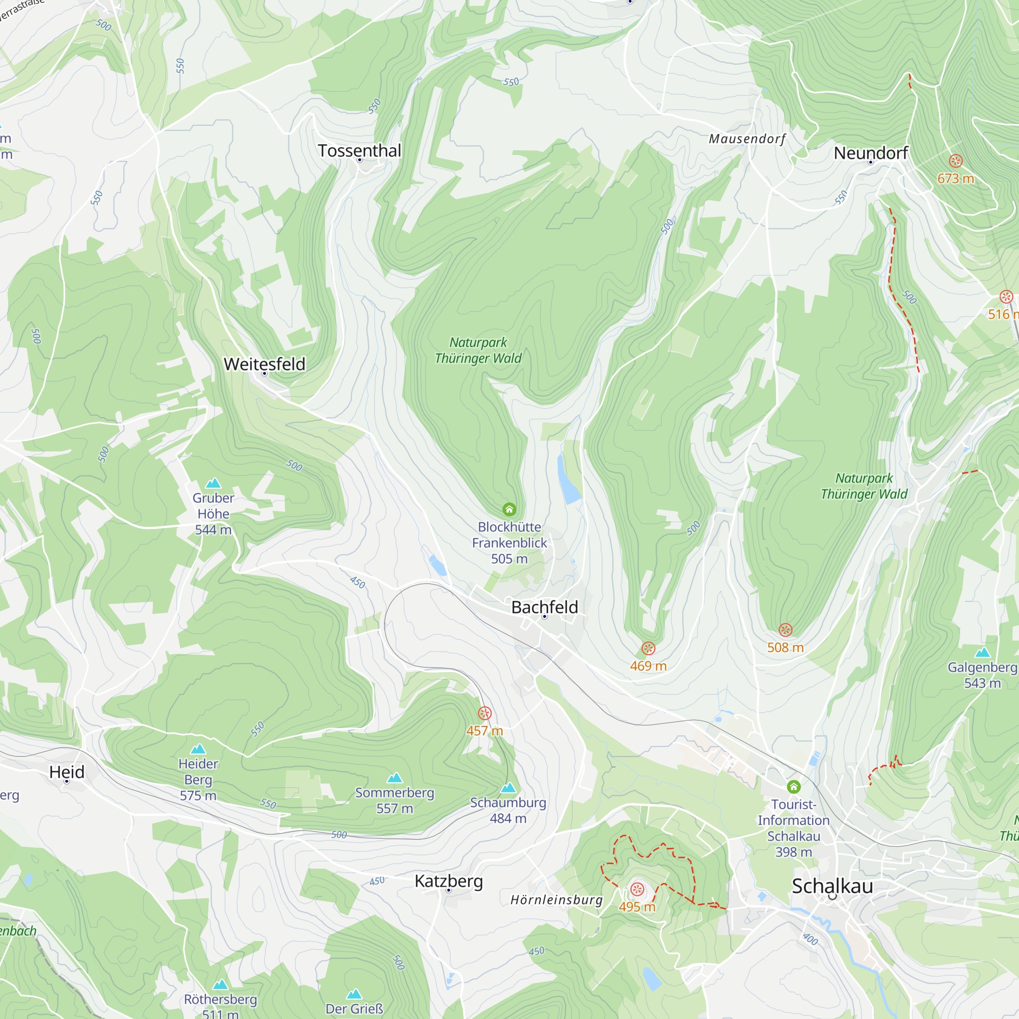 Blockhütte Frankenblick map
