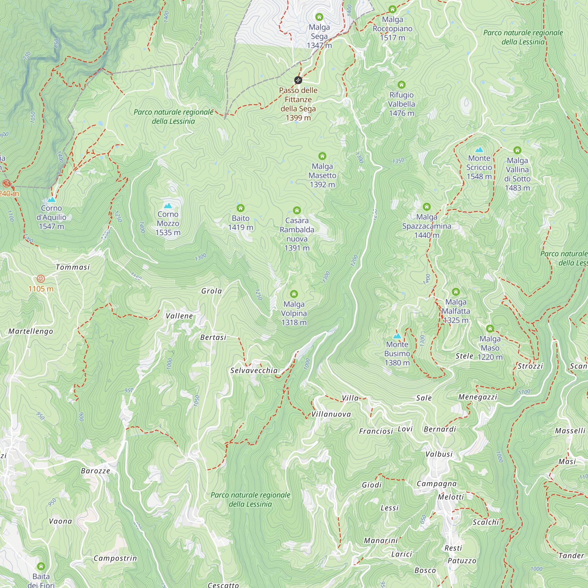 Malga Volpina map