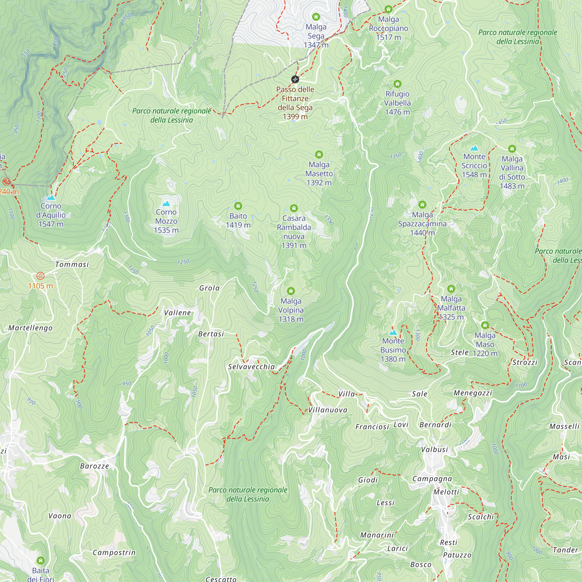 Malga Volpina map