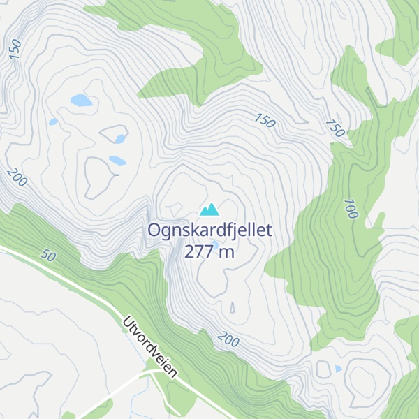 Map of Ognskardfjellet