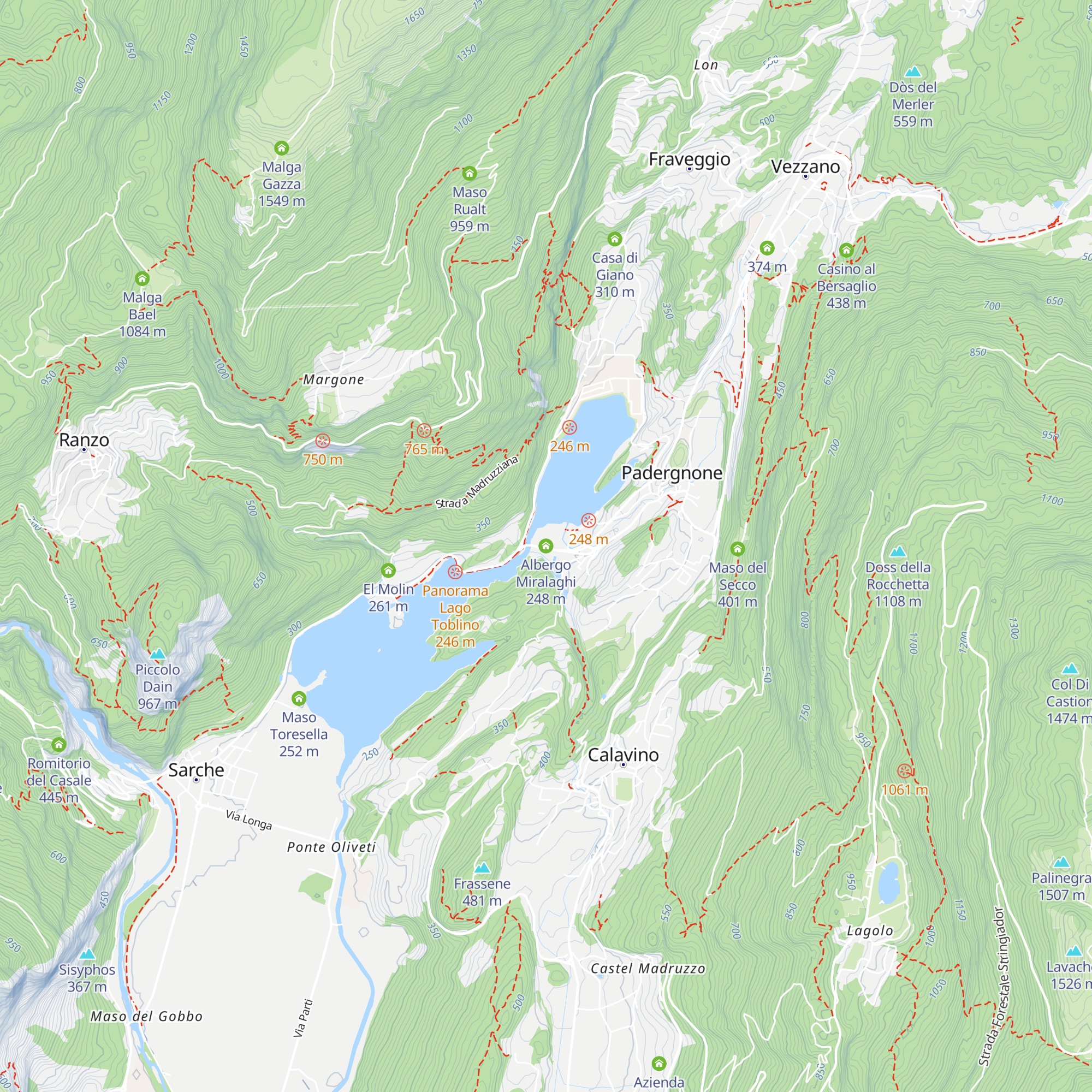 Albergo Miralaghi map