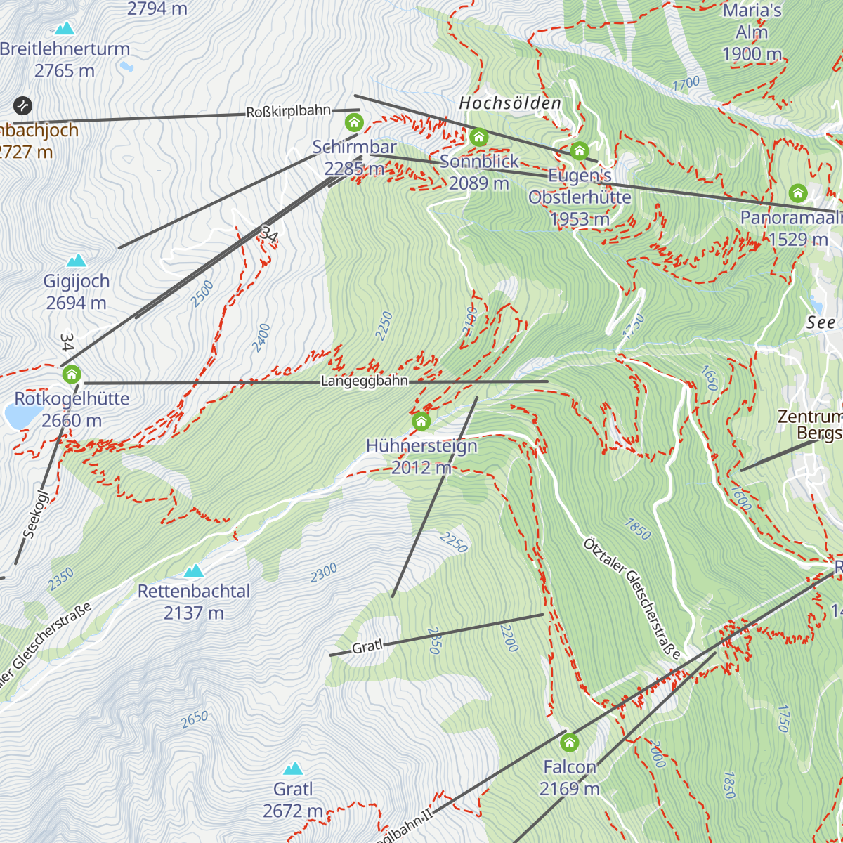 Hühnersteign map