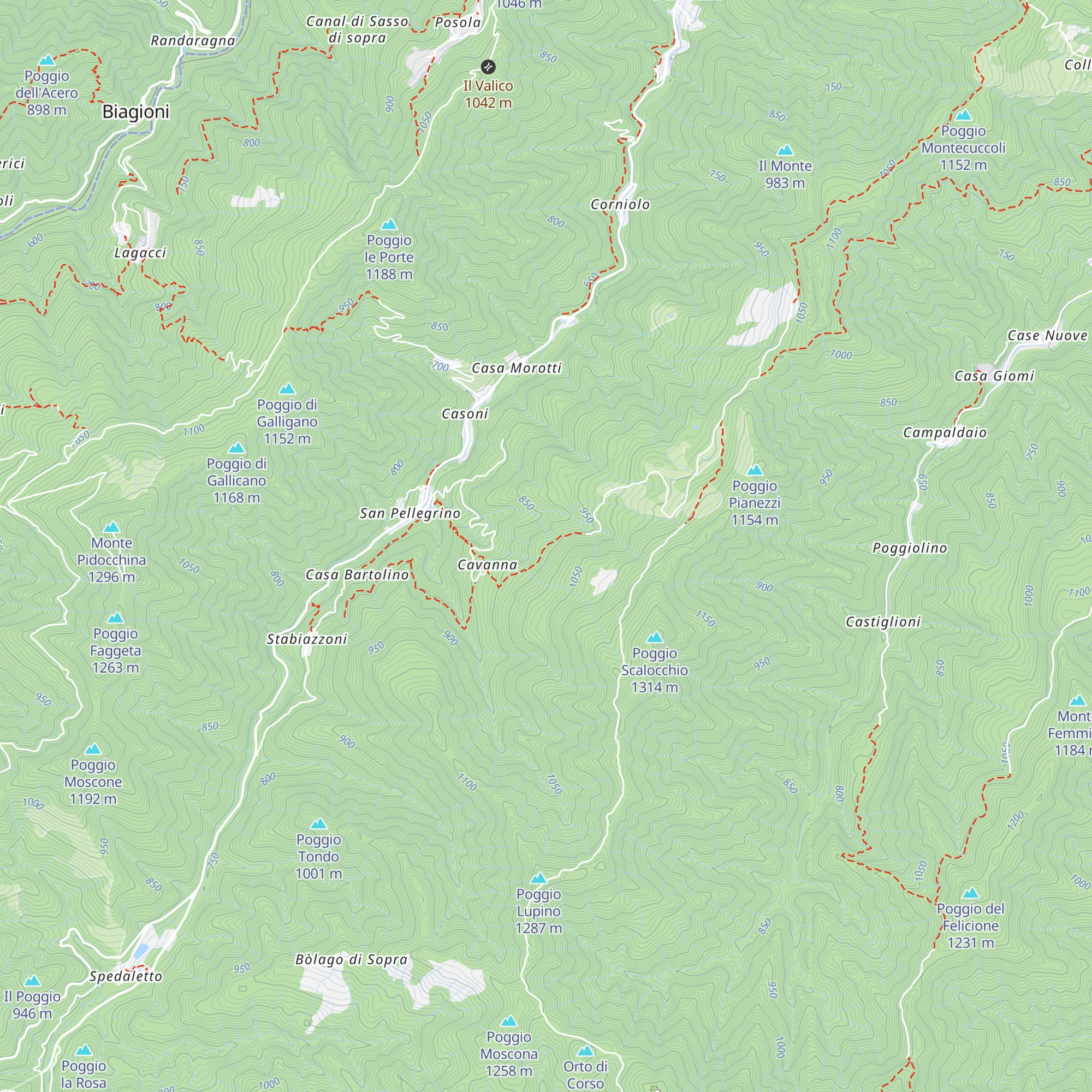 Bivacco fisso di Pian dell'Orzo map