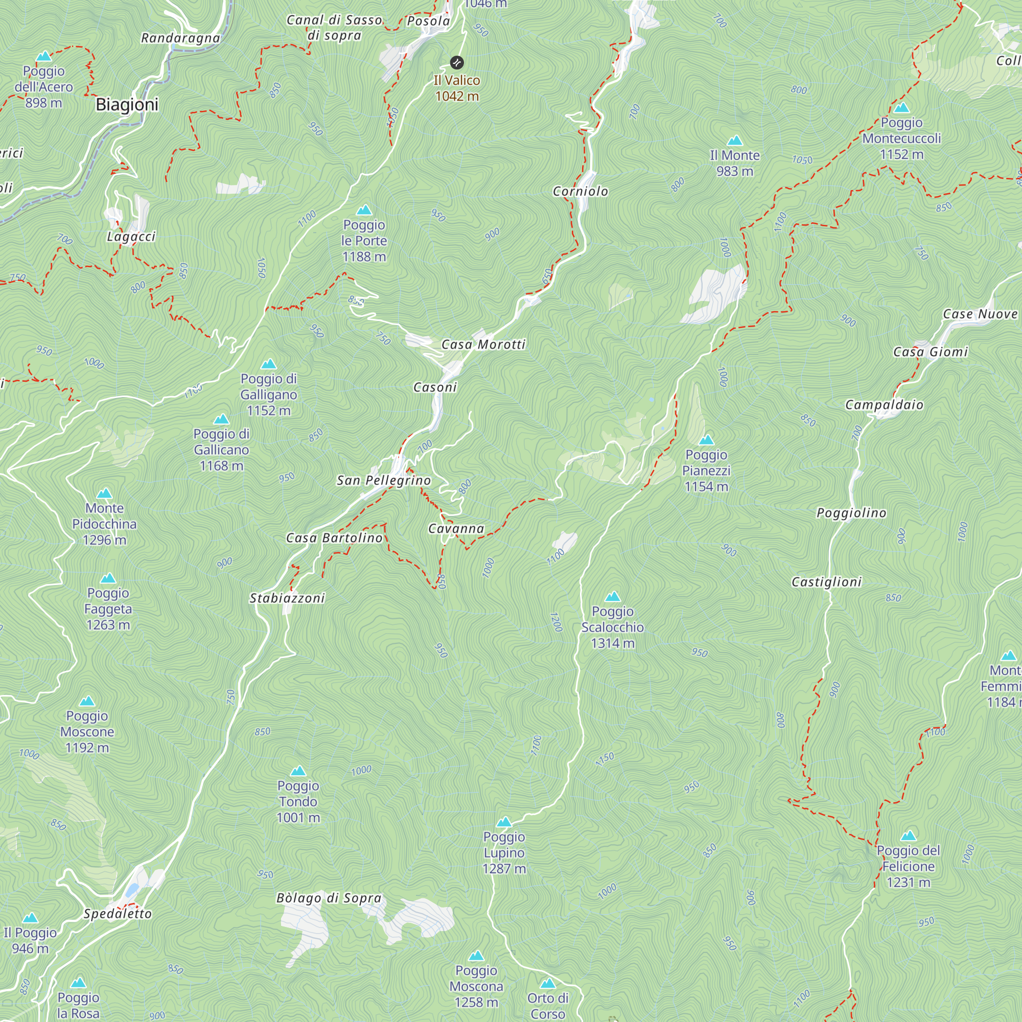 Bivacco fisso di Pian dell'Orzo map