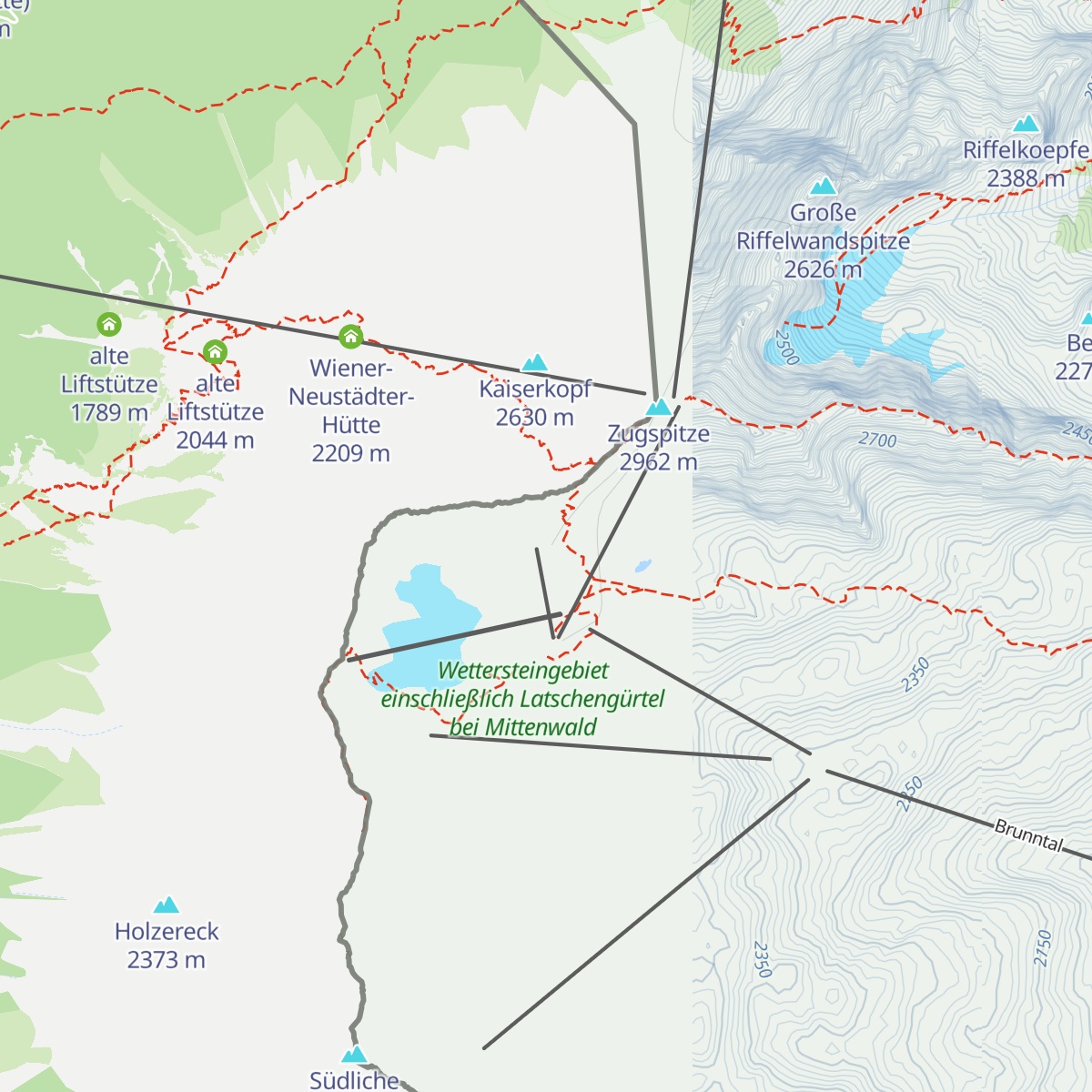 Environmental Research Station Schneefernerhaus map