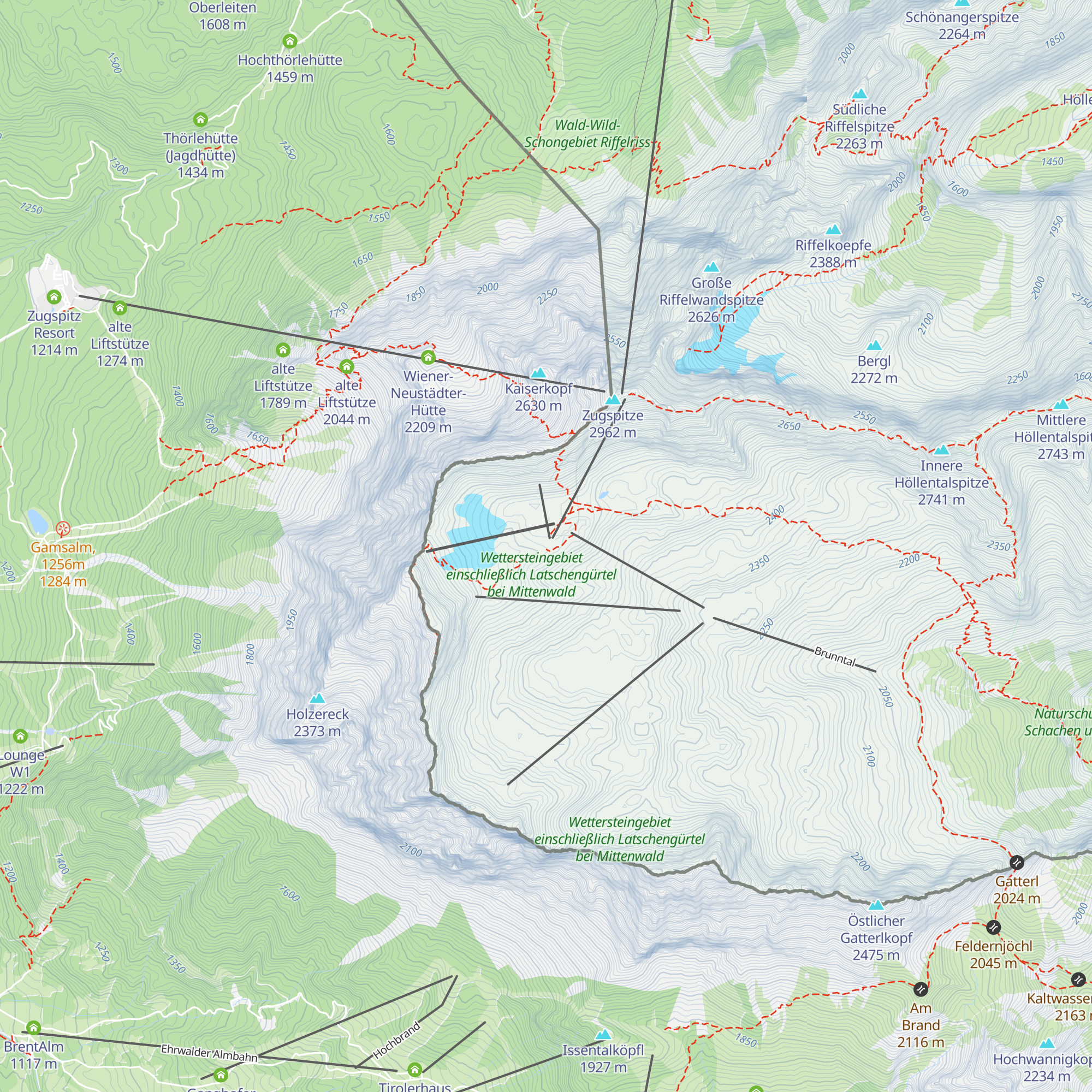 Gletscher 2600 map