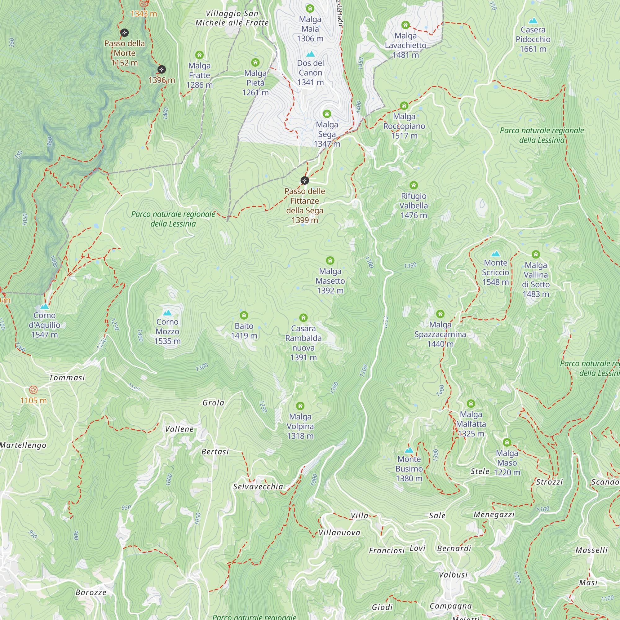 Malga Rambalda map