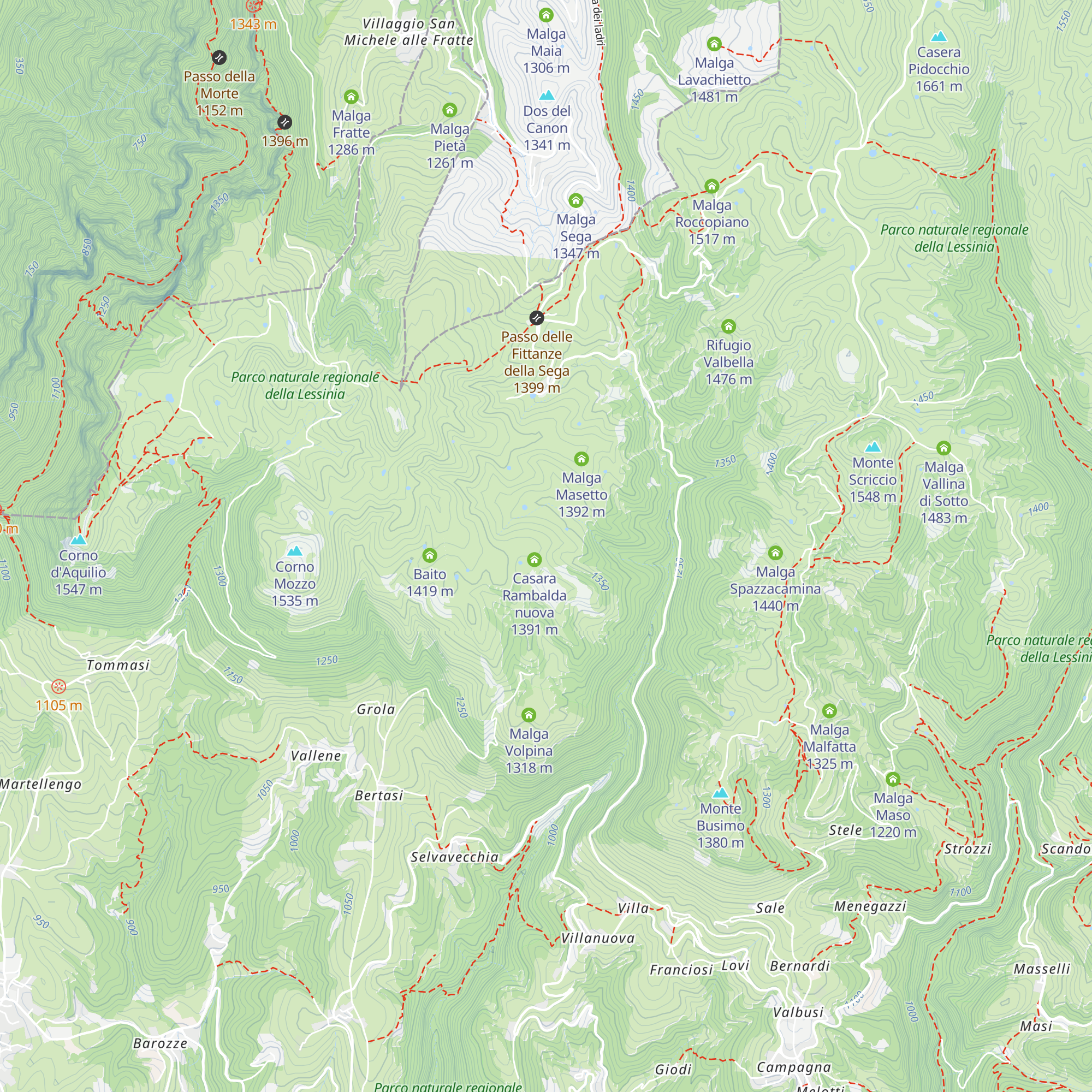 Malga Rambalda map