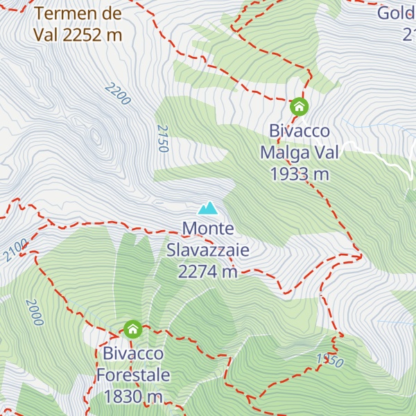 Map of Monte Slavazzaie