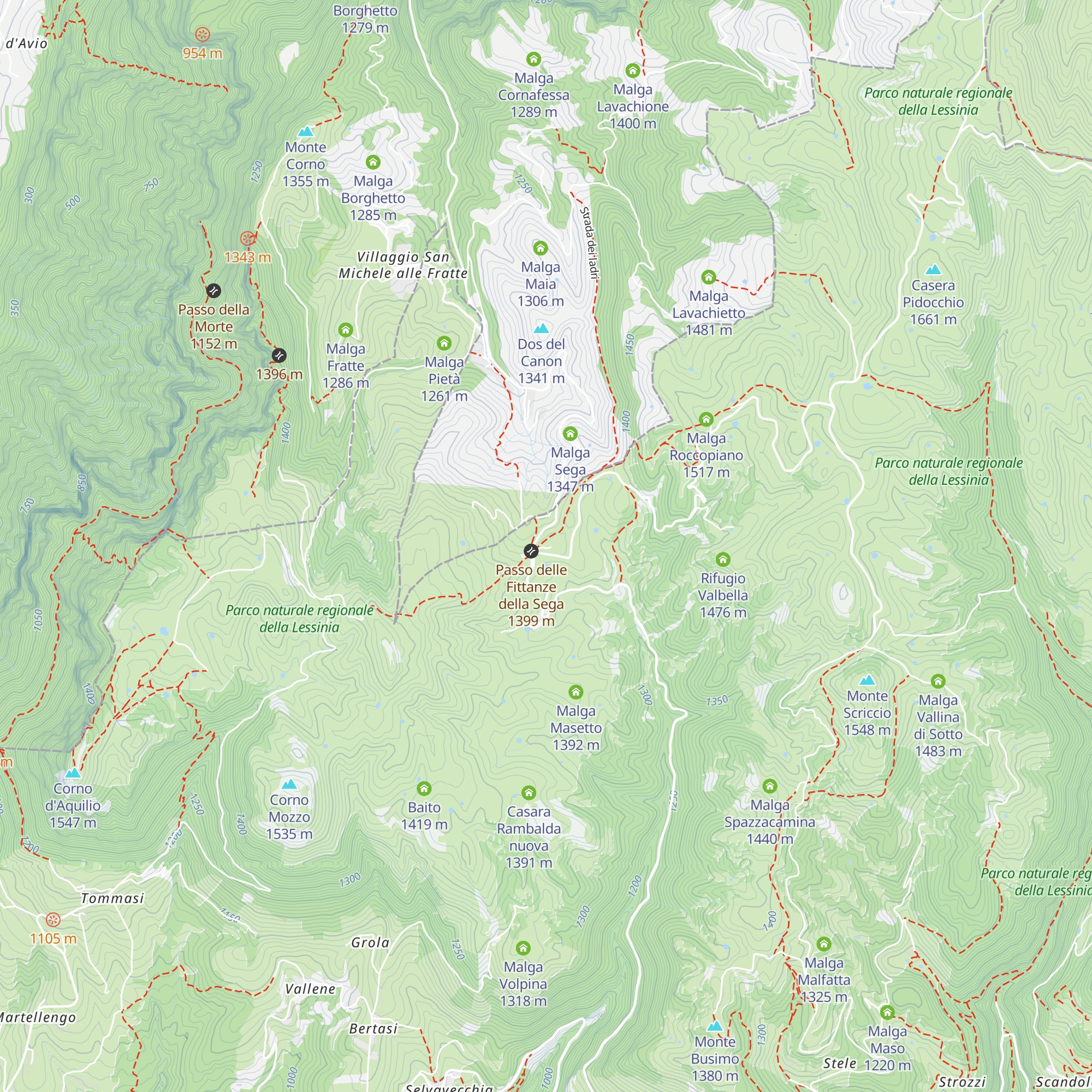 Malga Fittanze map