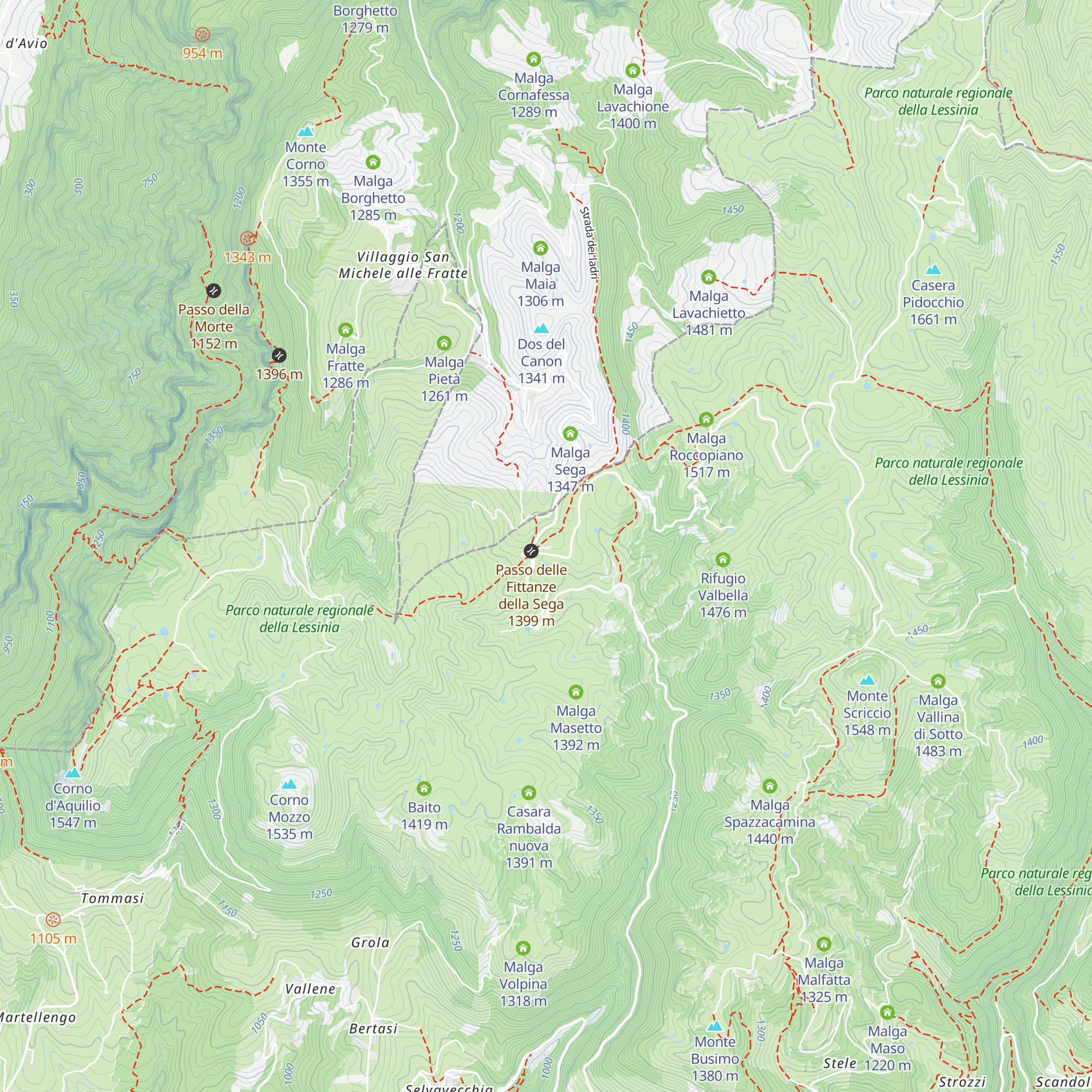 Malga Fittanze map