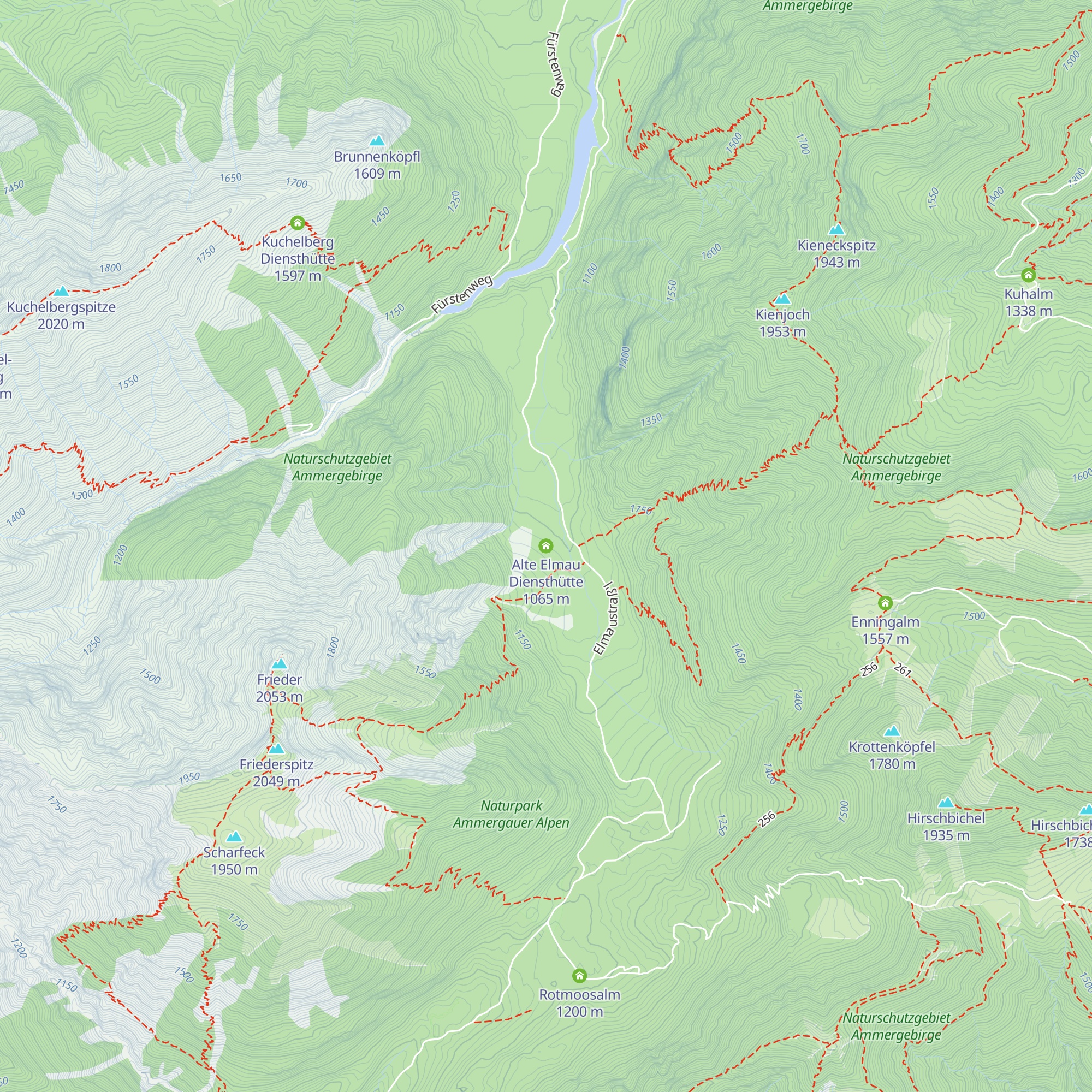 Alte Elmau Diensthütte map