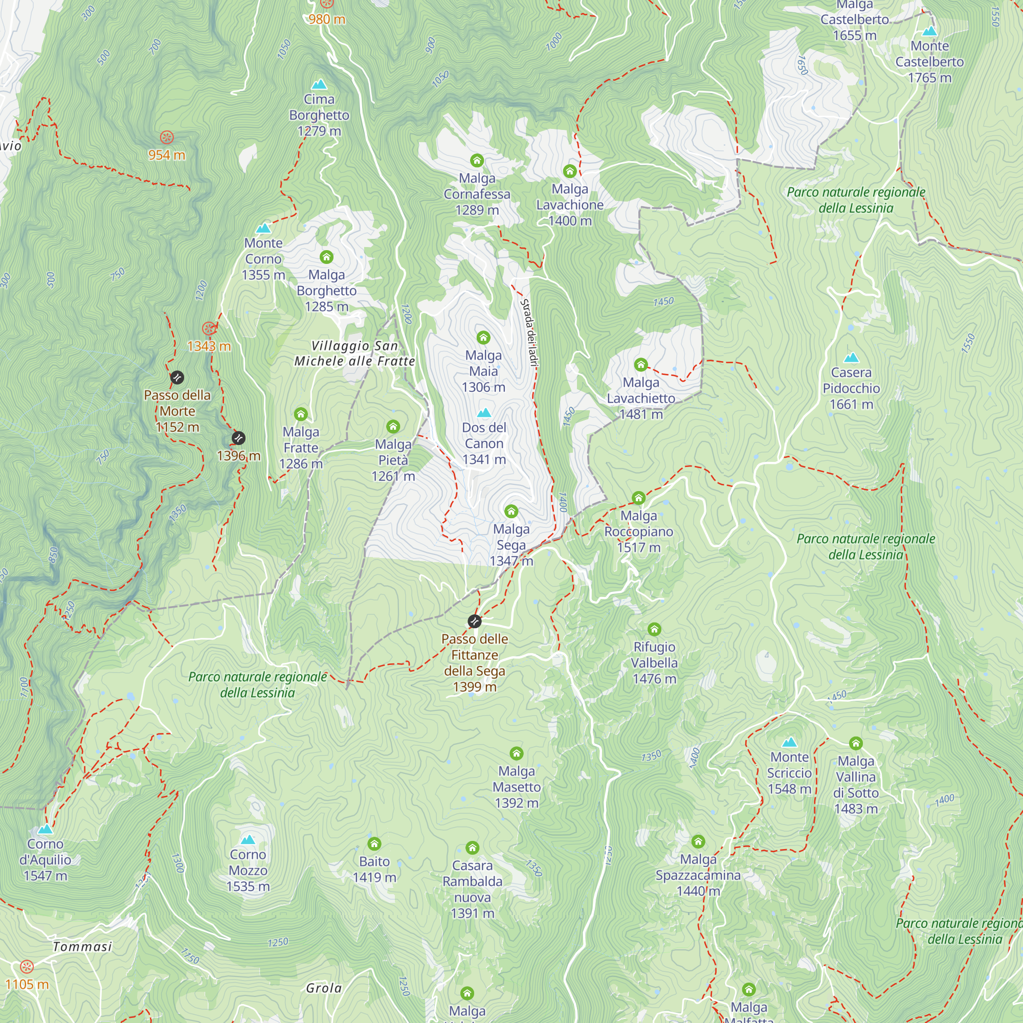 Malga Sega map