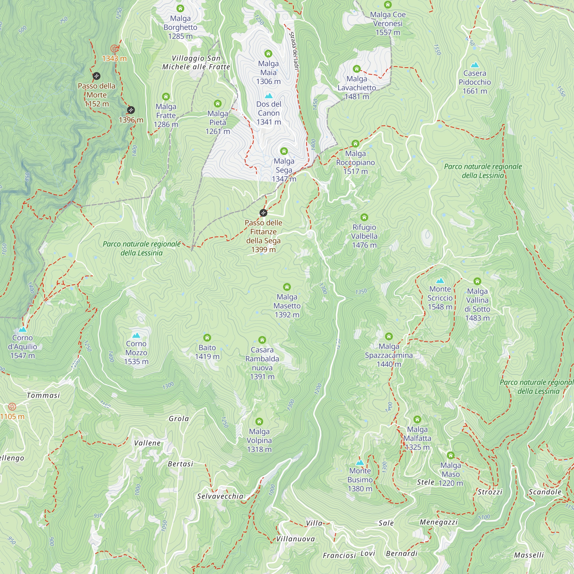 Malga Masetto map