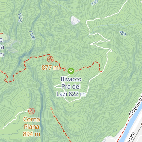 Map of Bivacco Prà dei Lazi