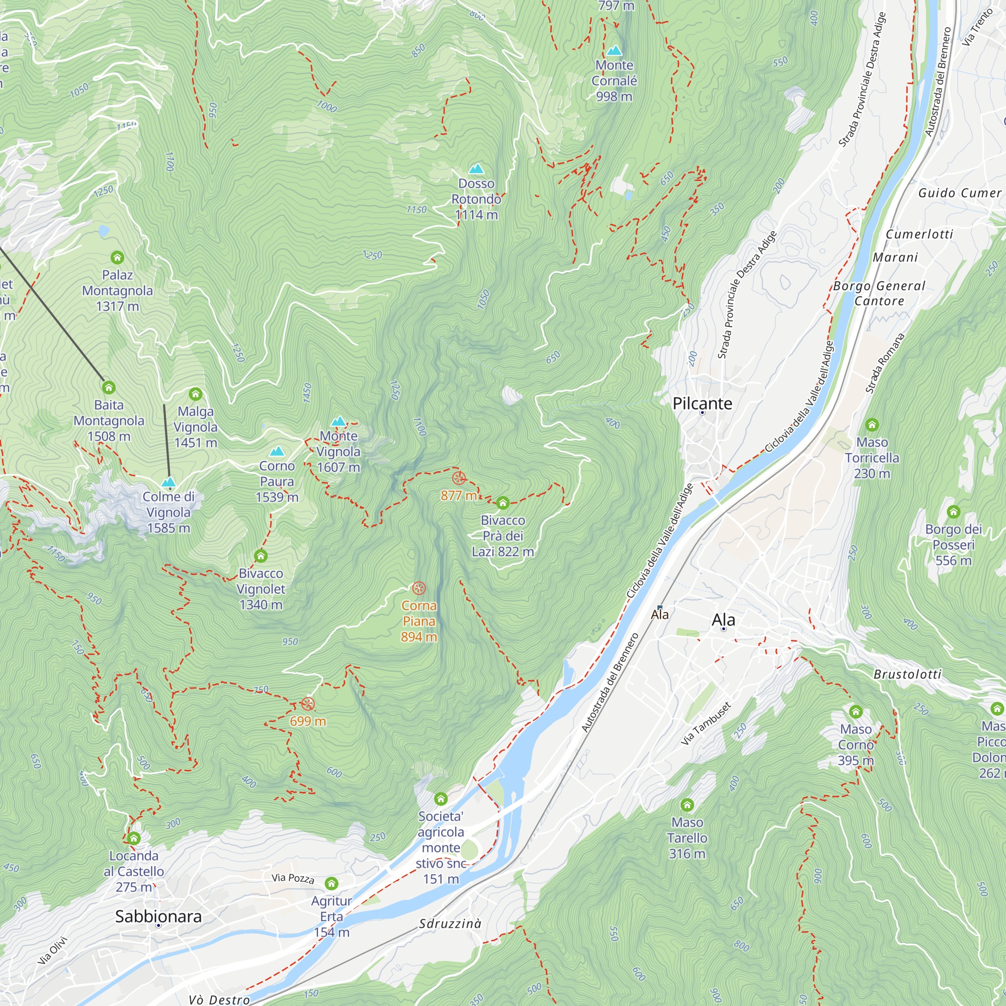 Bivacco Prà dei Lazi map