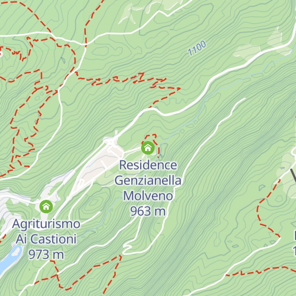 Map of Residence Genzianella Molveno