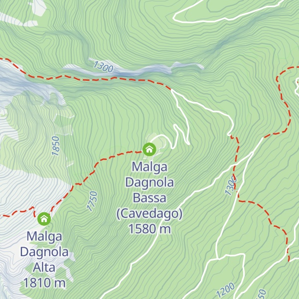 Map of Malga Dagnola Bassa (Cavedago)