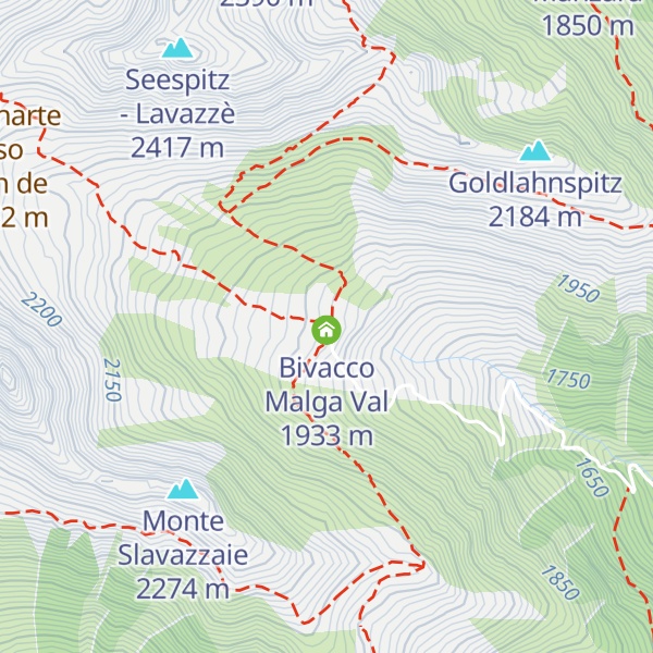 Map of Rifugio Maddalene