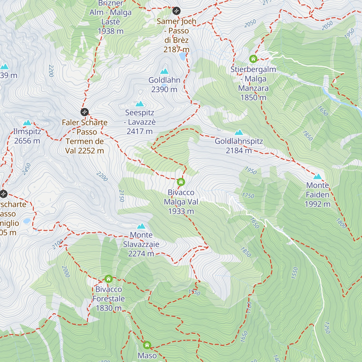 Rifugio Maddalene map