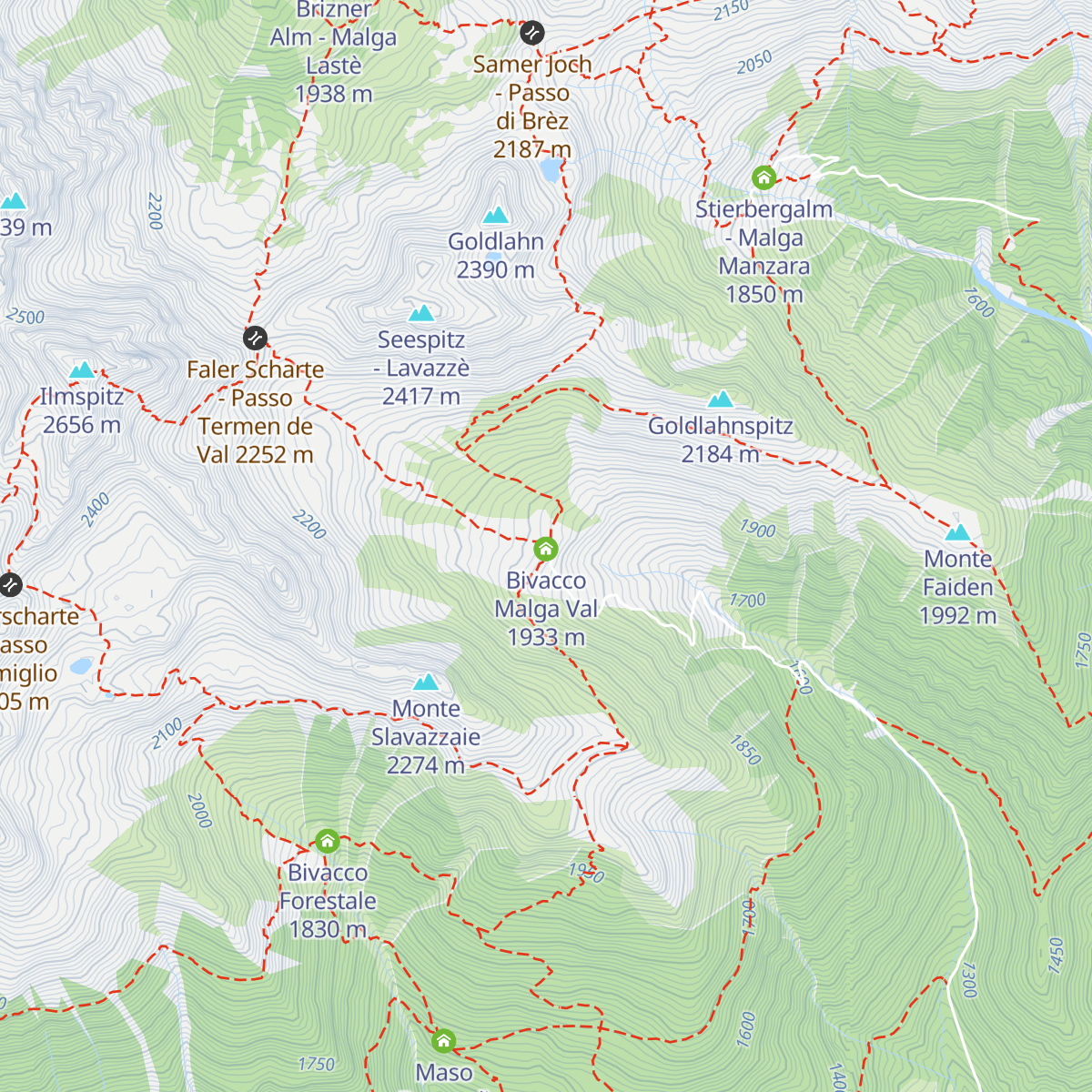 Rifugio Maddalene map