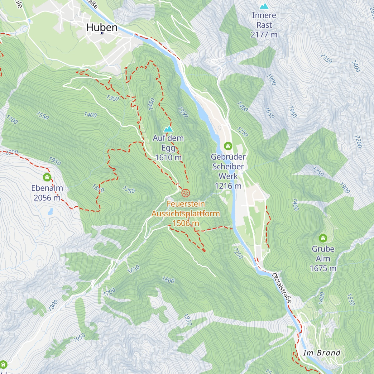 Feuersteinhütte / Sattelalm map