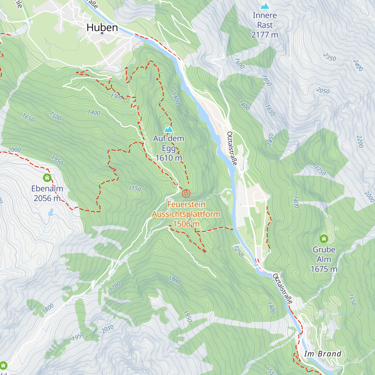Feuersteinhütte / Sattelalm map