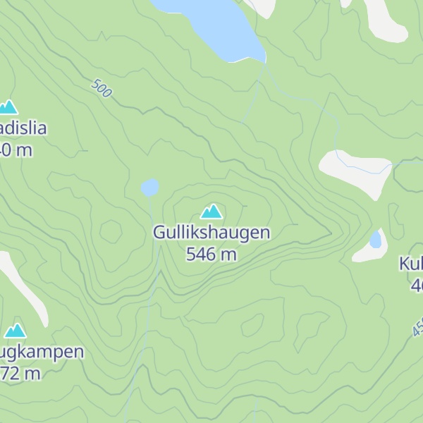 Map of Gullikshaugen