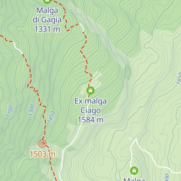 Map of Ex malga Ciago
