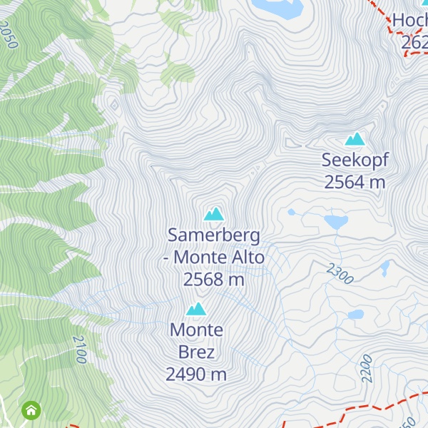 Map of Samerberg - Monte Alto