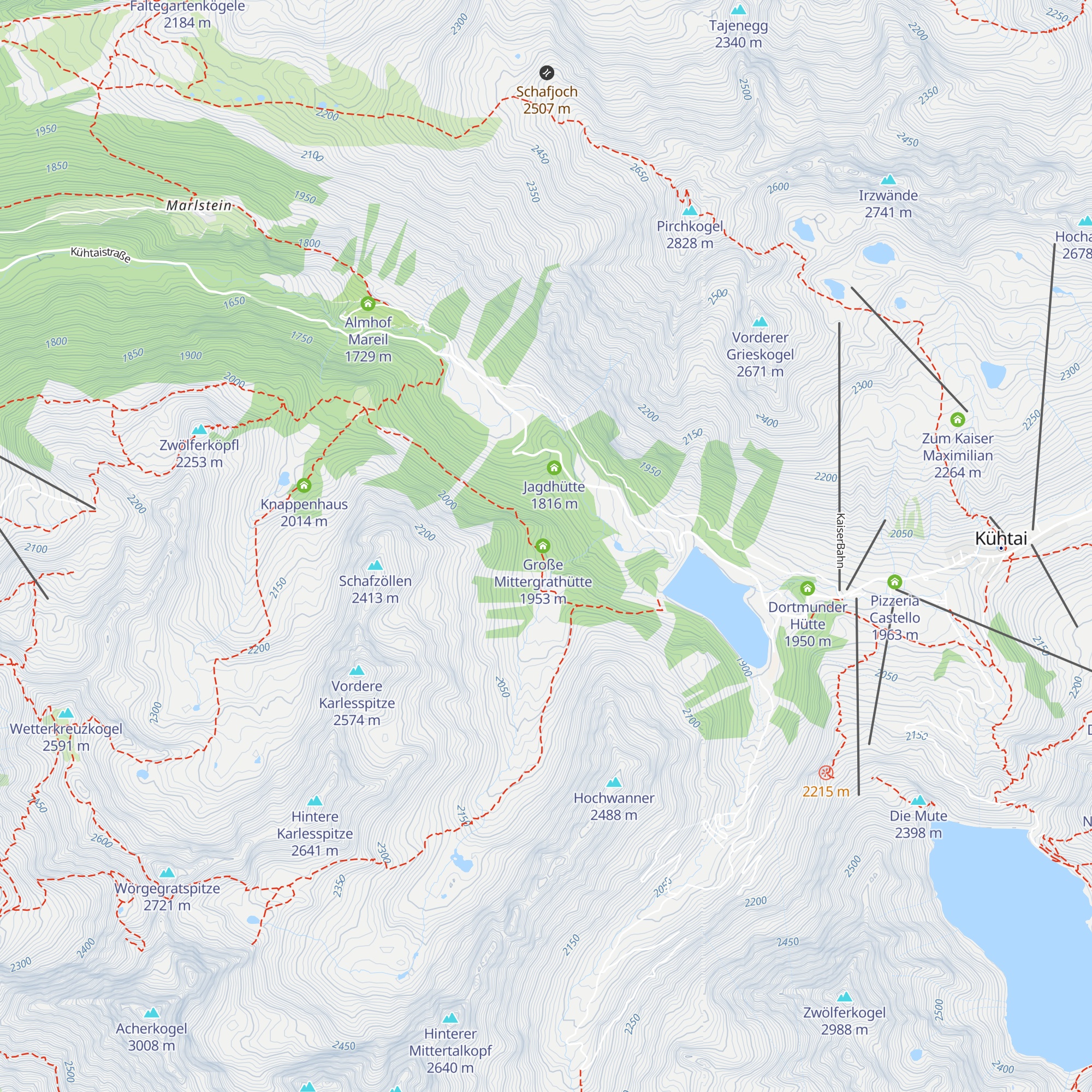 Kleine Mittergrathütte map