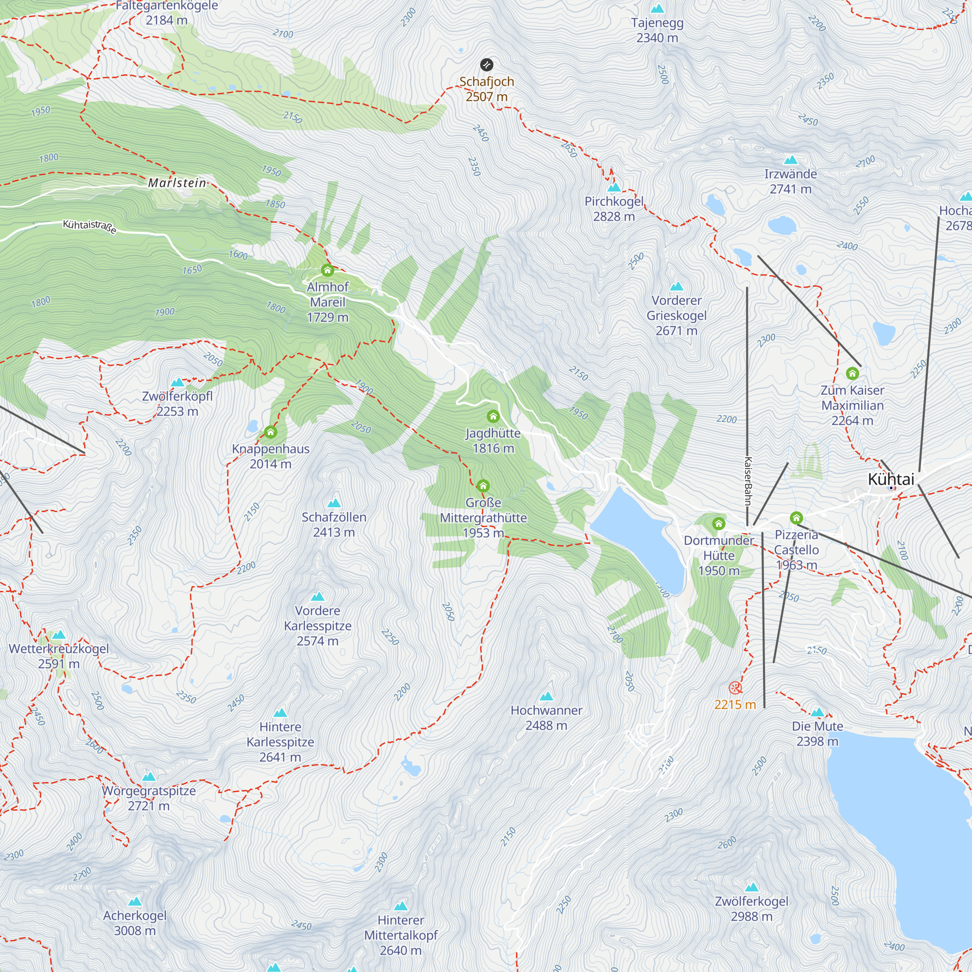 Kleine Mittergrathütte map