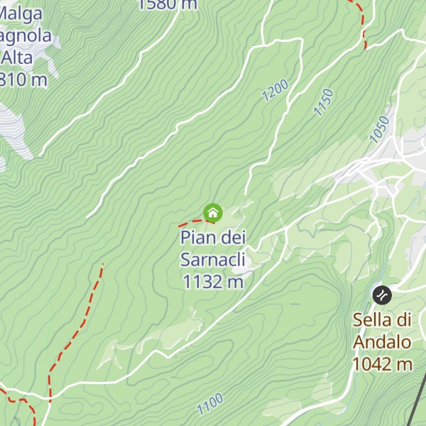 Map of Pian dei Sarnacli