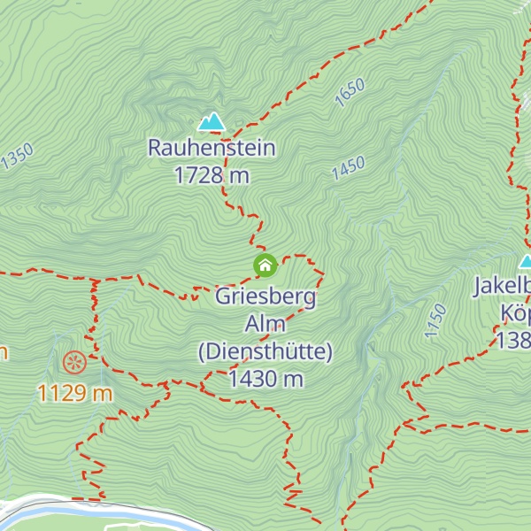 Map of Griesberg Alm (Diensthütte)