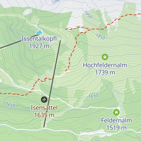Map of Hochfeldern Alm