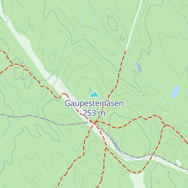 Map of Gaupesteinåsen