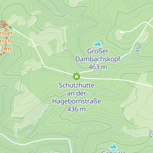 Map of Schutzhütte an der Hagebornstraße