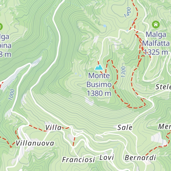 Map of Malga Busimo
