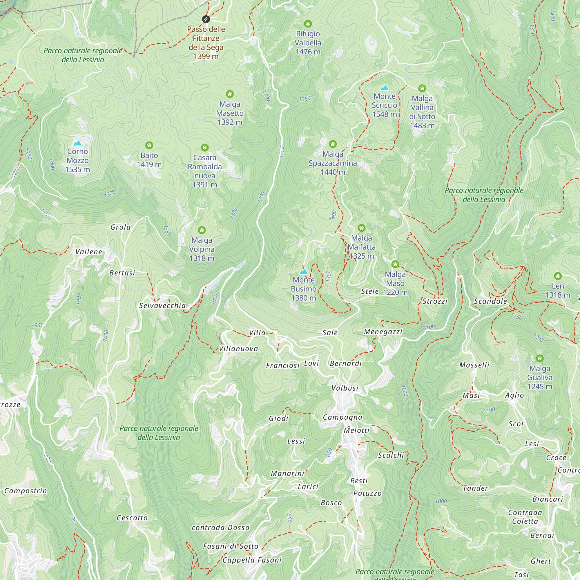 Malga Busimo map
