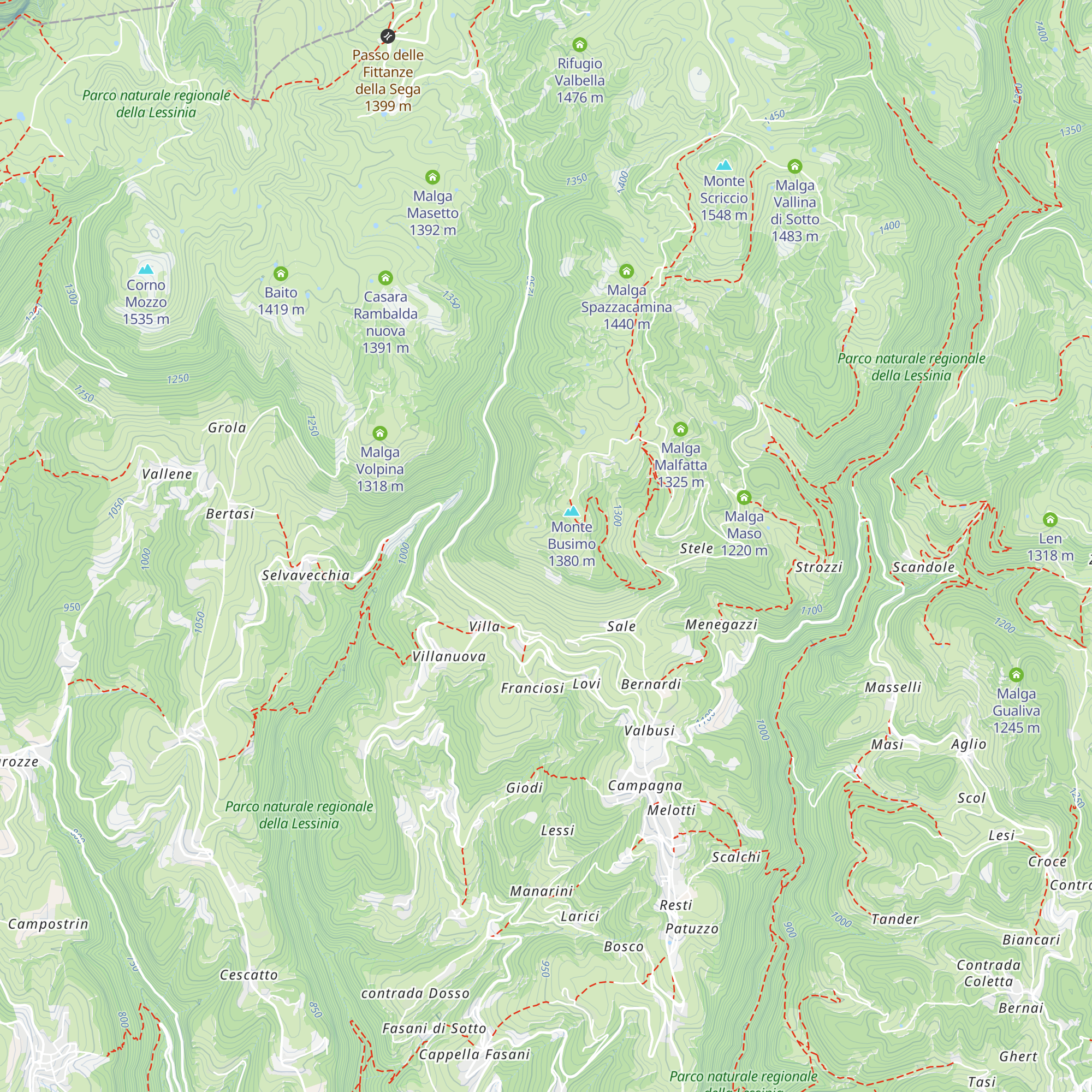 Malga Busimo map