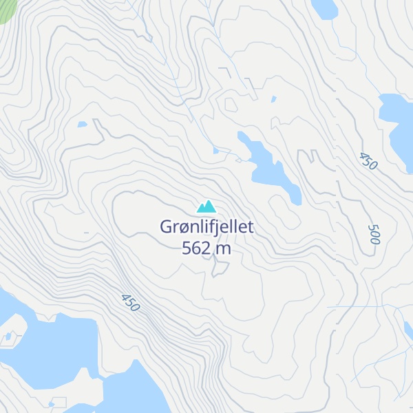 Map of Grønlifjellet