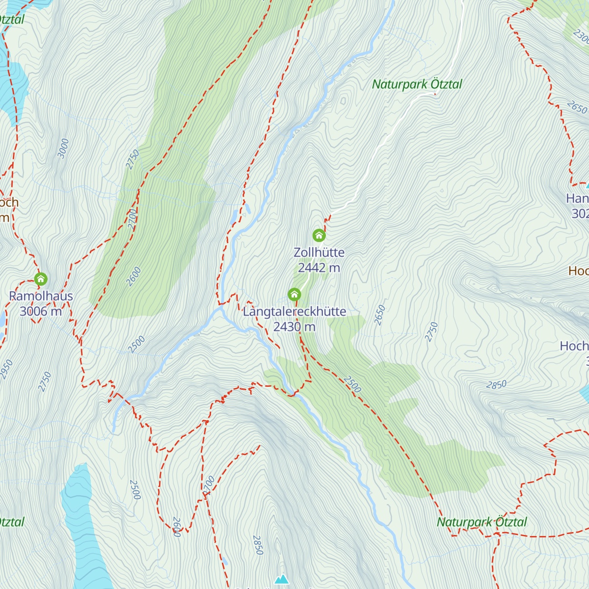 Langtalereckhütte map