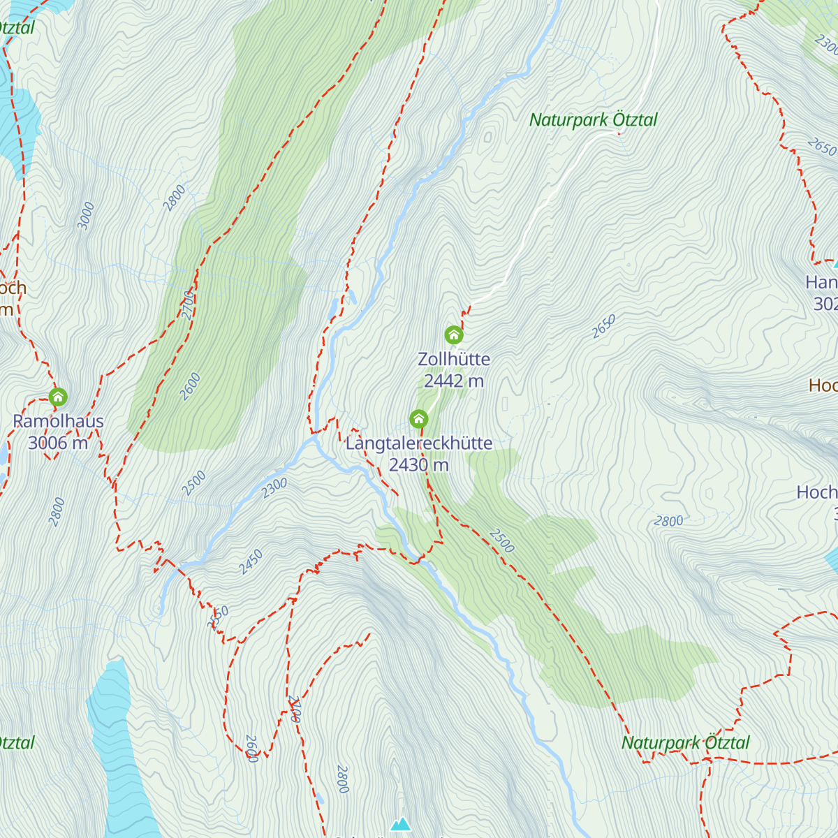 Langtalereckhütte map